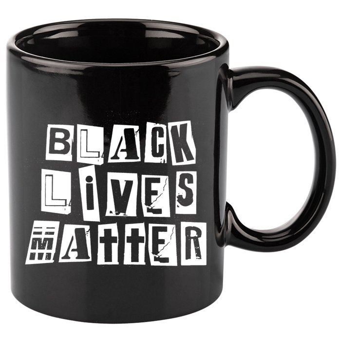 Black Lives Matter Note style  11oz C Handle Ceramic Mug