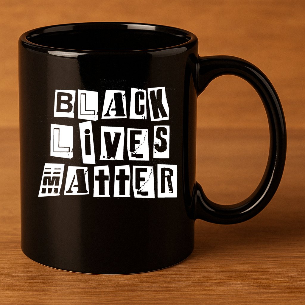 Black Lives Matter Note style  11oz C Handle Ceramic Mug