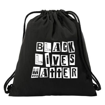 Black Lives Matter Note style  Drawstring Bag