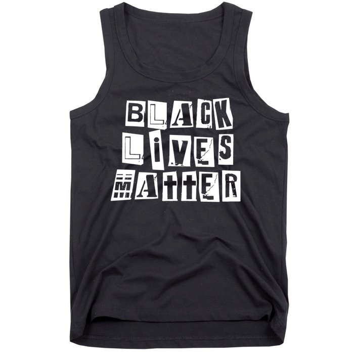 Black Lives Matter Note style  Tank Top