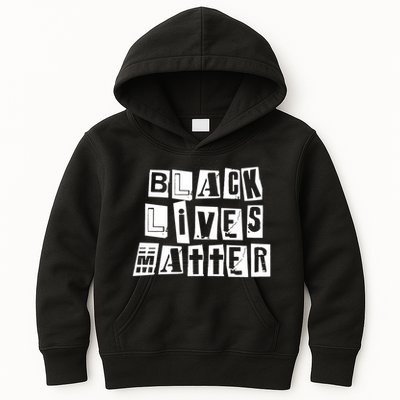 Black Lives Matter Note style  Kids Hoodie