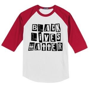 Black Lives Matter Note style  Kids Colorblock Raglan Jersey