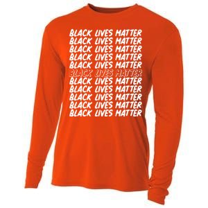 Black Lives Matter Pattern Cooling Performance Long Sleeve Crew