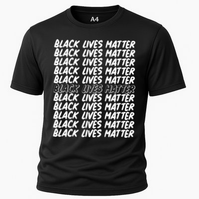 Black Lives Matter Pattern Performance Shirt