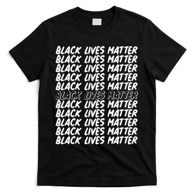 Black Lives Matter Pattern T-Shirt