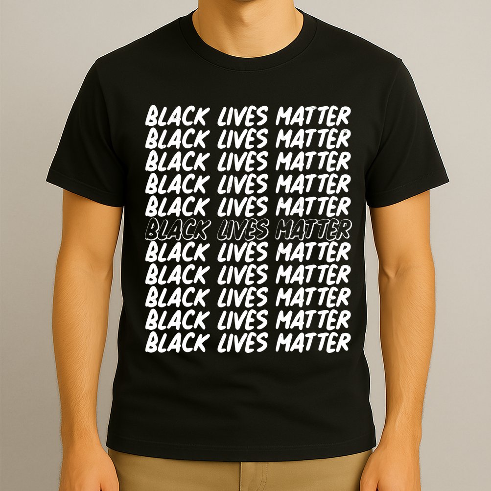 Black Lives Matter Pattern T-Shirt