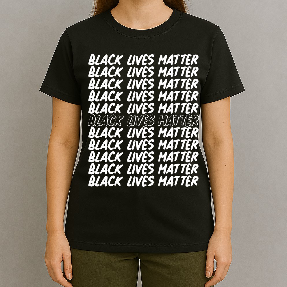 Black Lives Matter Pattern T-Shirt