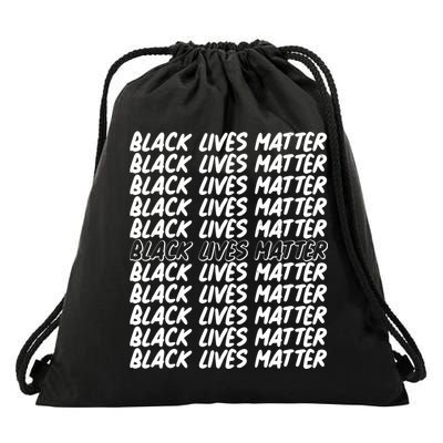 Black Lives Matter Pattern Drawstring Bag