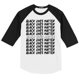 Black Lives Matter Pattern Baseball Sleeve Shirt