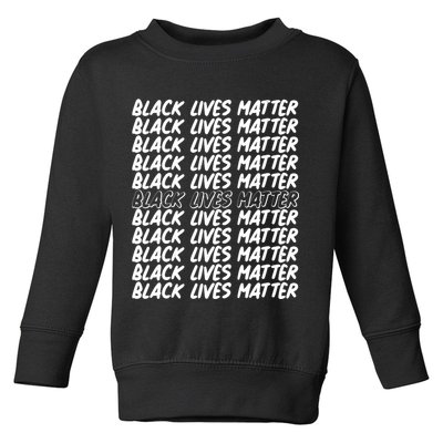 Black Lives Matter Pattern Toddler Sweatshirt
