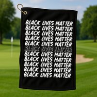 Black Lives Matter Pattern Golf Towel
