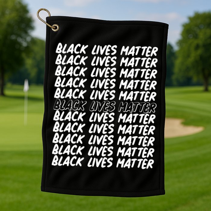 Black Lives Matter Pattern Golf Towel