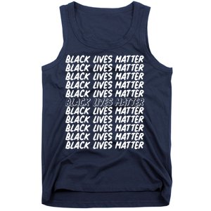 Black Lives Matter Pattern Tank Top