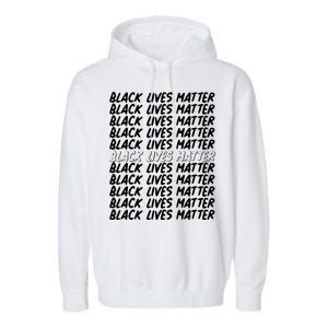 Black Lives Matter Pattern Garment-Dyed Fleece Hoodie