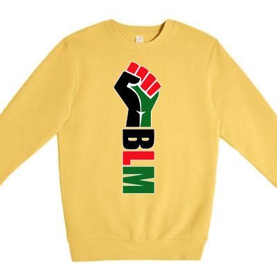 Black Lives Matter Power Fist Premium Crewneck Sweatshirt