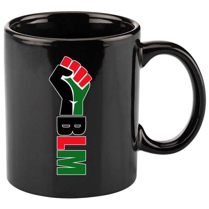 Black Lives Matter Power Fist 11oz C Handle Ceramic Mug