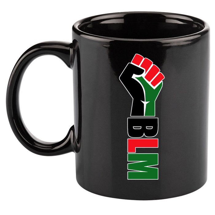Black Lives Matter Power Fist 11oz C Handle Ceramic Mug