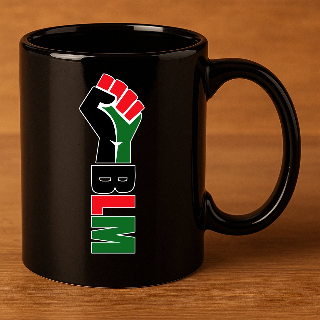 Black Lives Matter Power Fist 11oz C Handle Ceramic Mug
