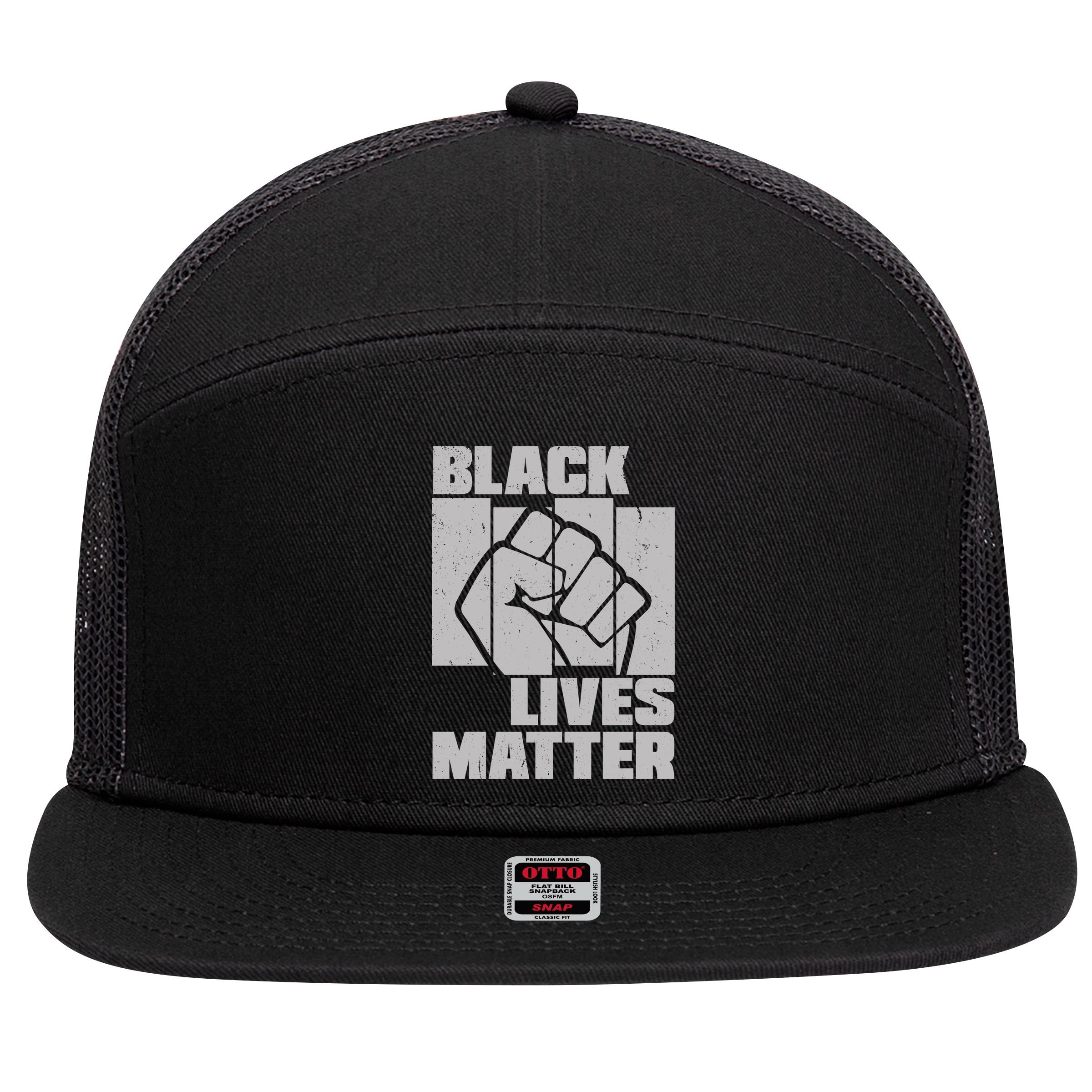 Black Lives Matter Protest Black Pride 7 Panel Mesh Trucker Snapback Hat