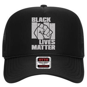 Black Lives Matter Protest Black Pride High Crown Mesh Back Trucker Hat