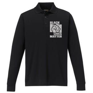 Black Lives Matter Protest Black Pride Performance Long Sleeve Polo