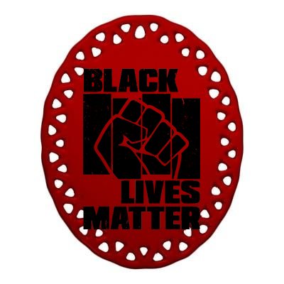 Black Lives Matter Protest Black Pride Ceramic Oval Ornament