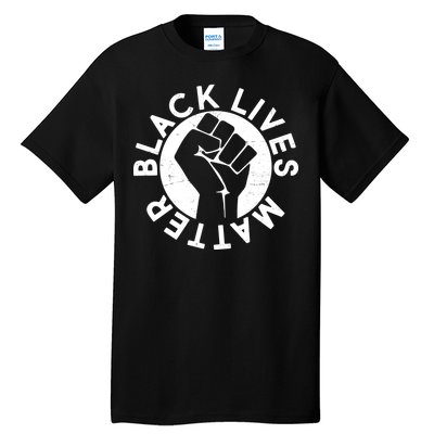 Black Lives Matter Protest Emblem Tall T-Shirt