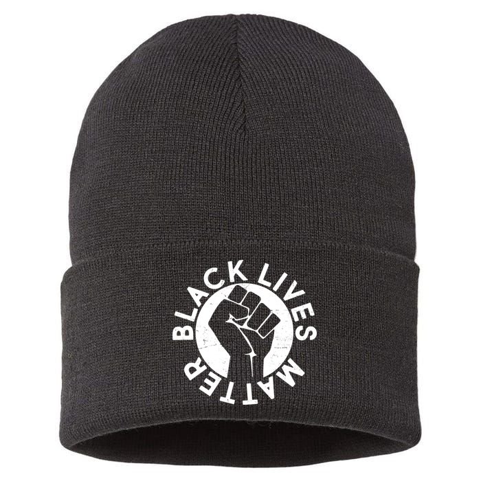 Black Lives Matter Protest Emblem Sustainable Knit Beanie