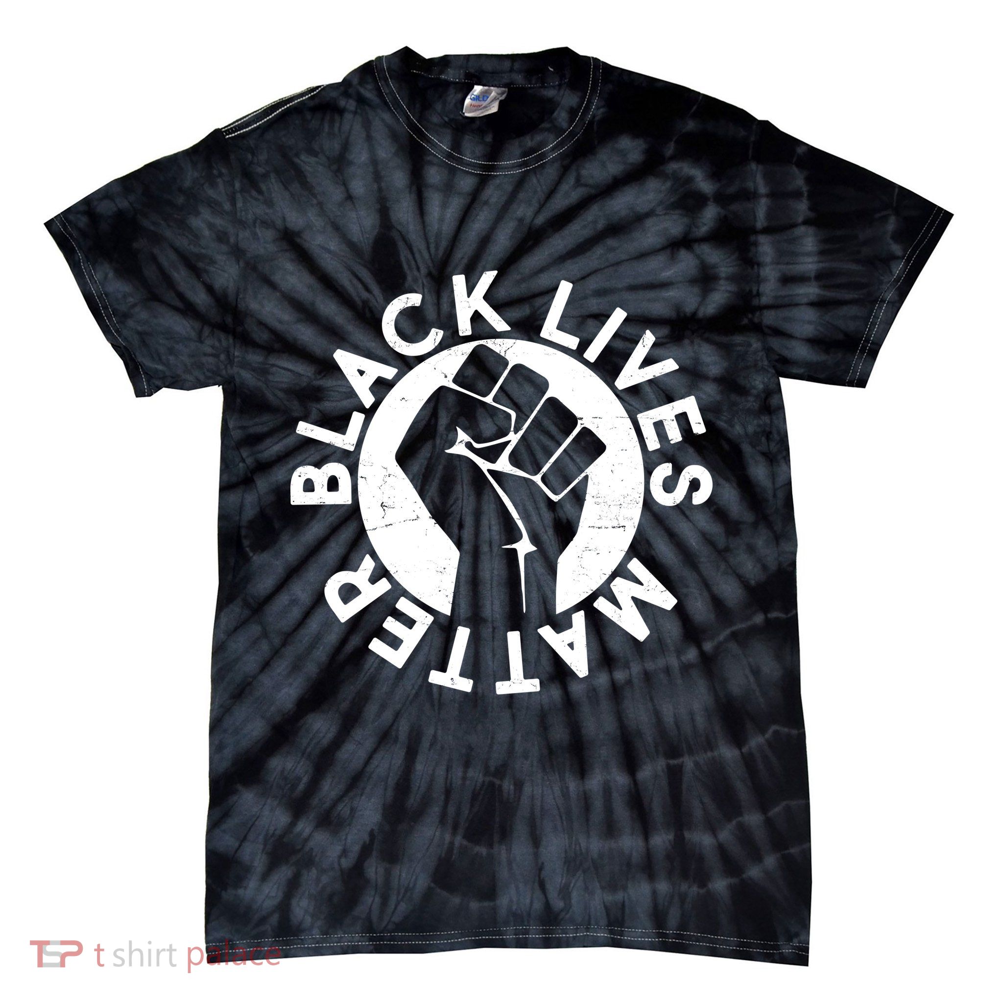 Black Lives Matter Protest Emblem Tie-Dye T-Shirt