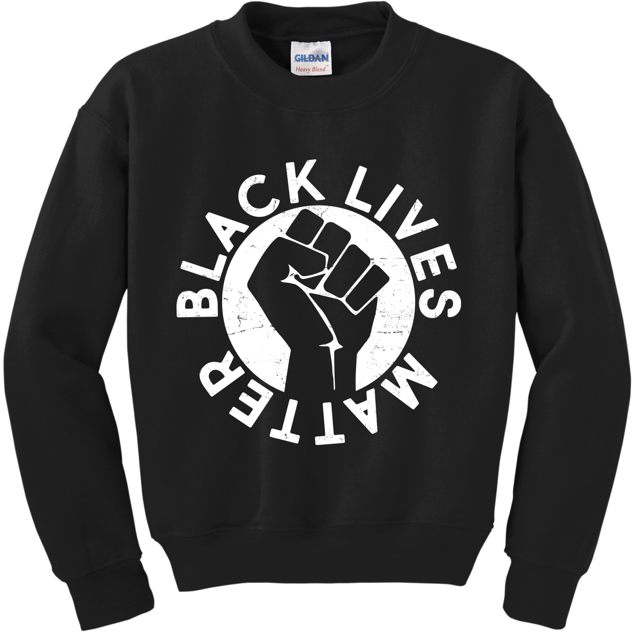 Black Lives Matter Protest Emblem Kids Sweatshirt