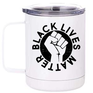 Black Lives Matter Protest Emblem 12 oz Stainless Steel Tumbler Cup