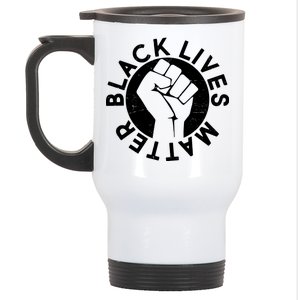 Black Lives Matter Protest Emblem Stainless Steel Travel Mug