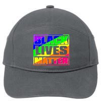 Black Lives Matter Rainbow 7-Panel Snapback Hat