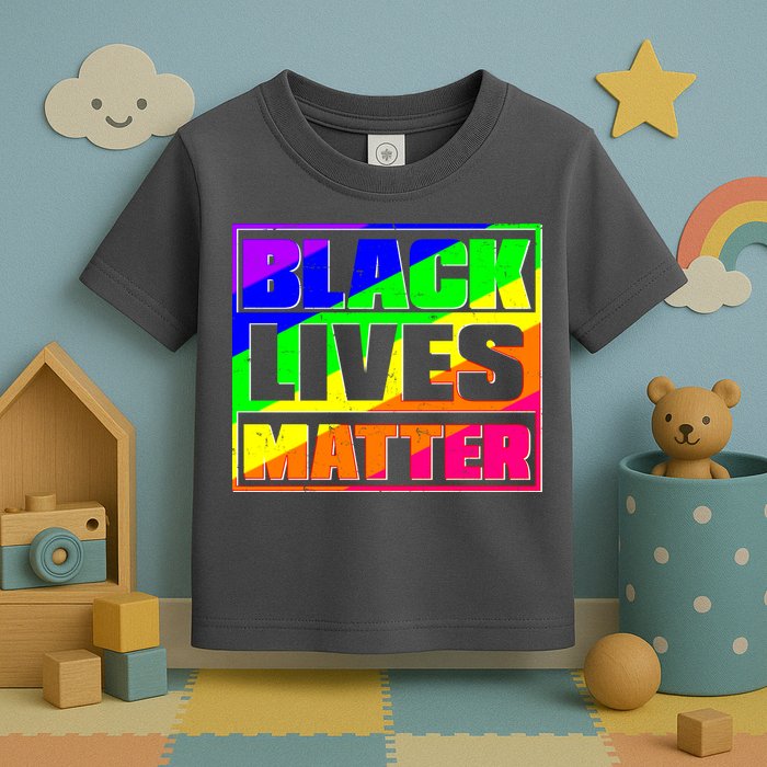 Black Lives Matter Rainbow Toddler T-Shirt