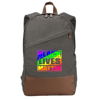 Black Lives Matter Rainbow Cotton Canvas Backpack