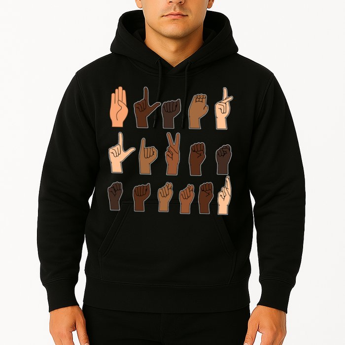 Black Lives Matter Sign Language Hoodie