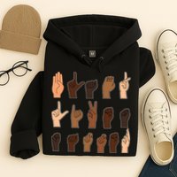 Black Lives Matter Sign Language Hoodie