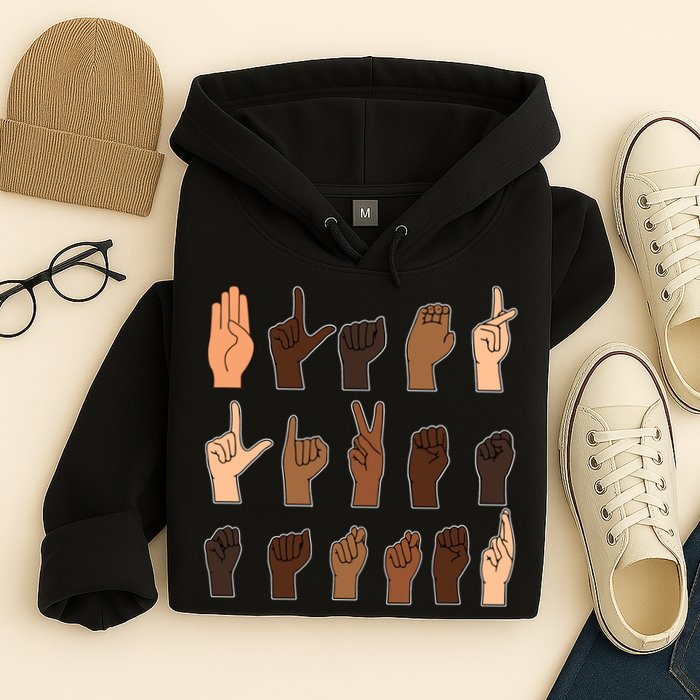 Black Lives Matter Sign Language Hoodie
