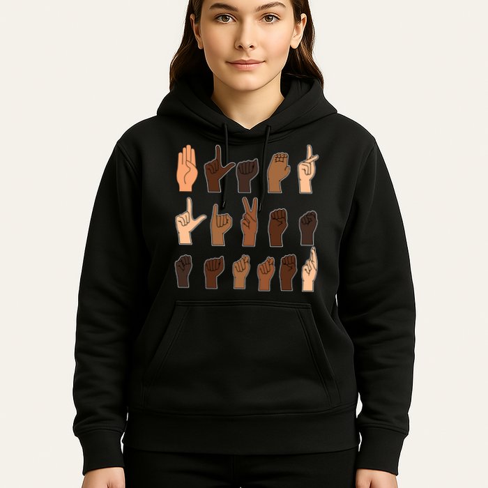 Black Lives Matter Sign Language Hoodie