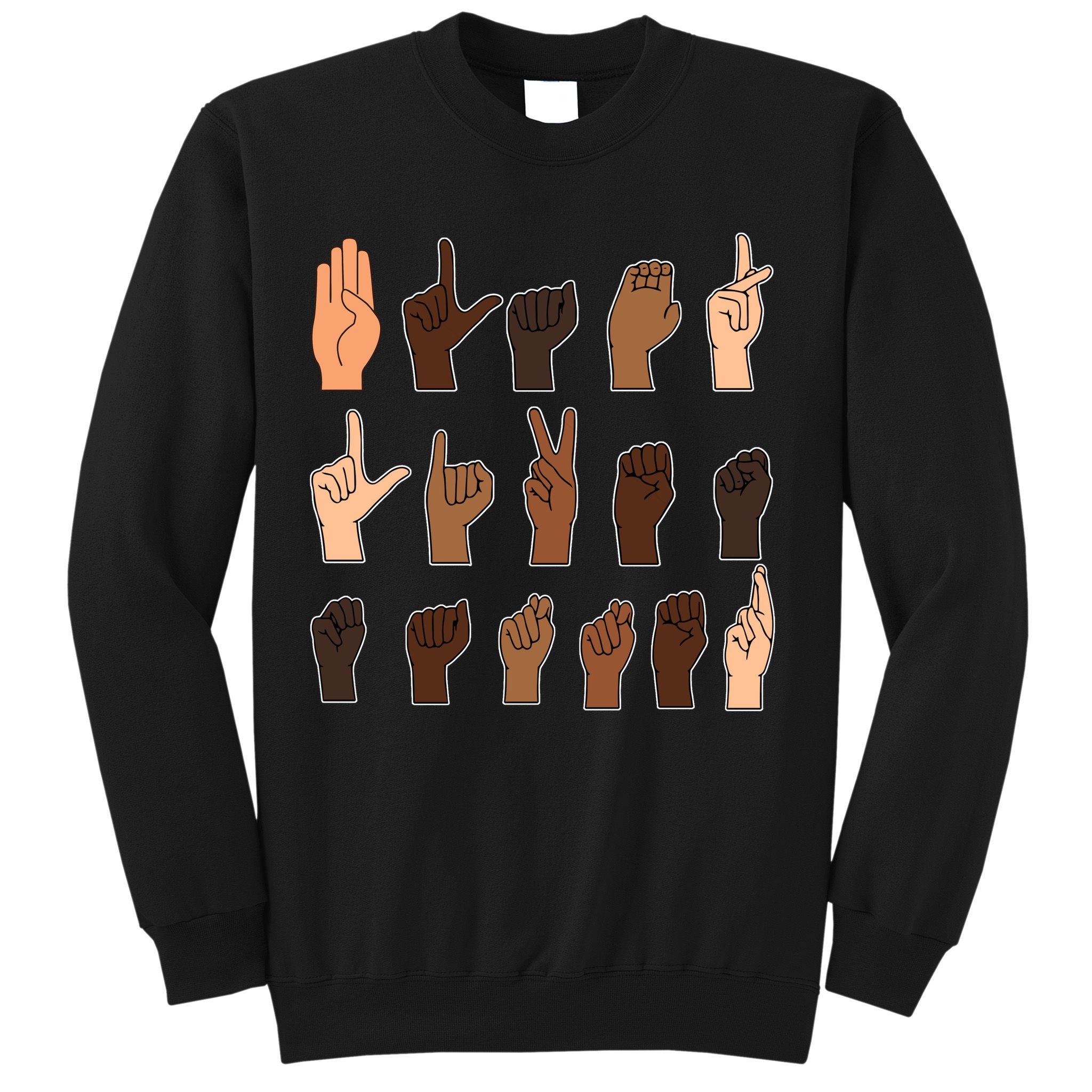 Black Lives Matter Sign Language Sweatshirt