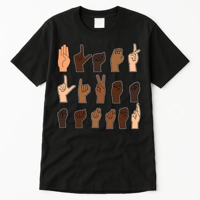 Black Lives Matter Sign Language Tall T-Shirt