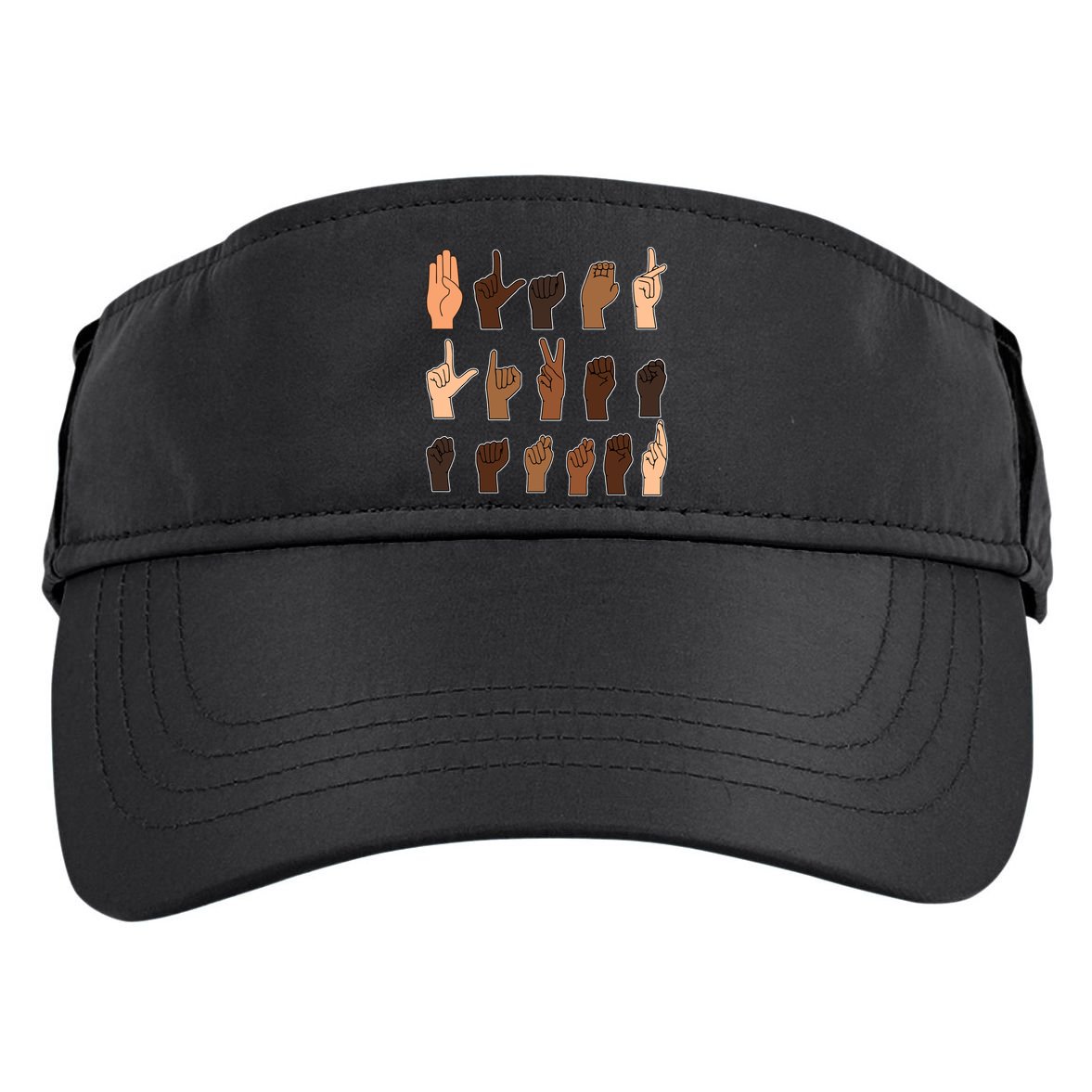 Black Lives Matter Sign Language Adult Drive Performance Visor