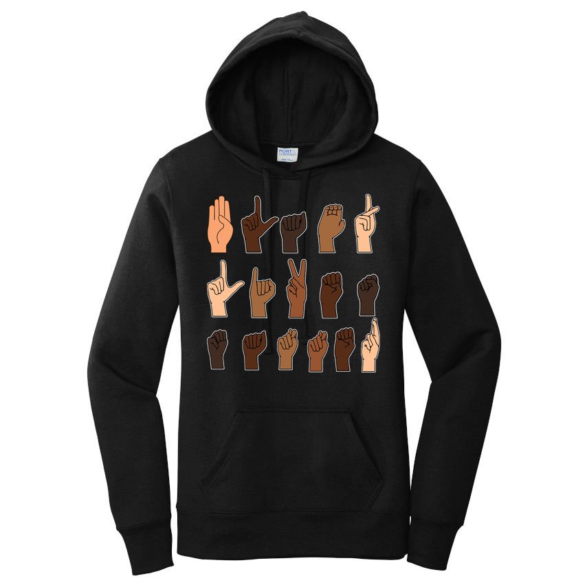 Black Lives Matter Sign Language Women's Pullover Hoodie