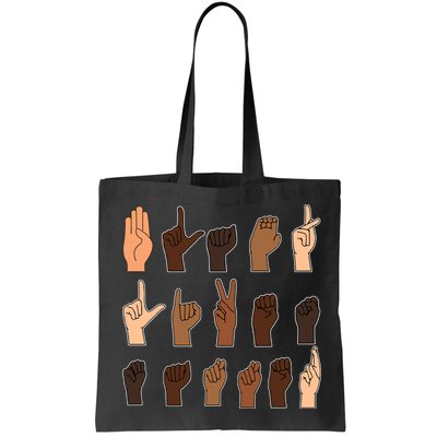 Black Lives Matter Sign Language Bag