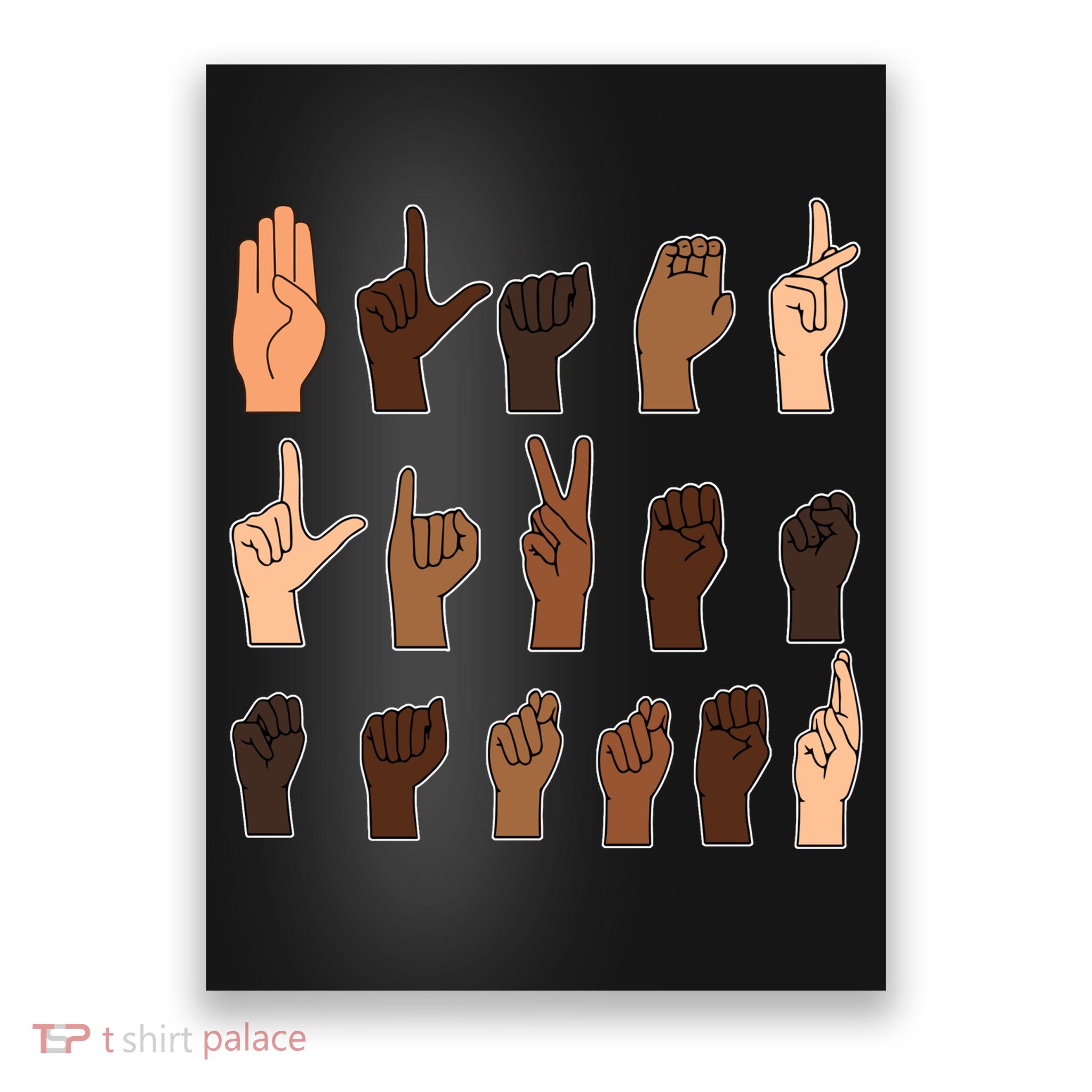Black Lives Matter Sign Language Poster