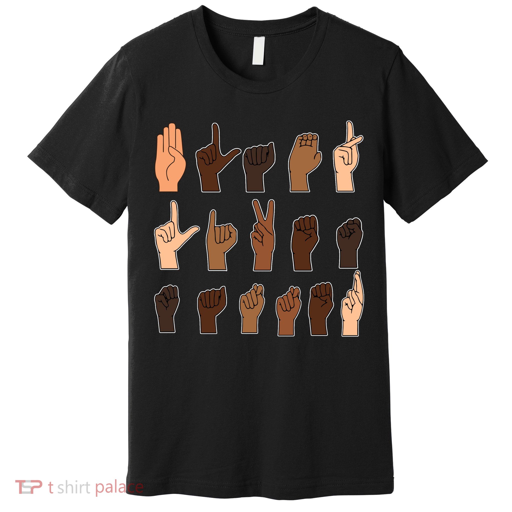 Black Lives Matter Sign Language Premium T-Shirt