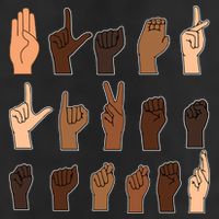 Black Lives Matter Sign Language Trucker Hat