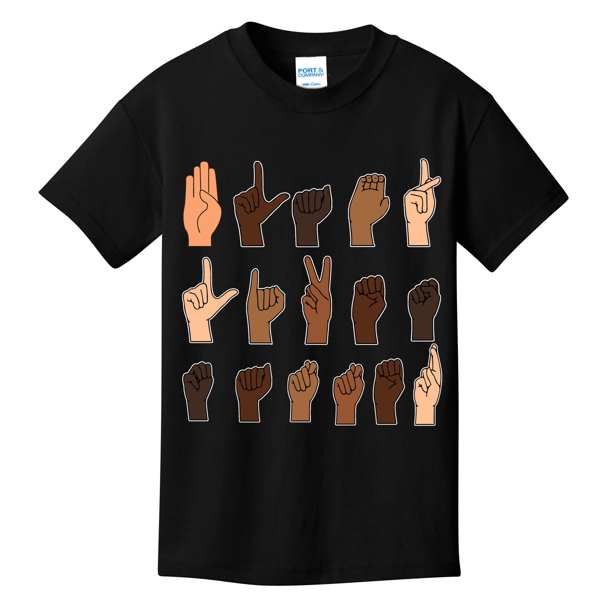 Black Lives Matter Sign Language Kids T-Shirt