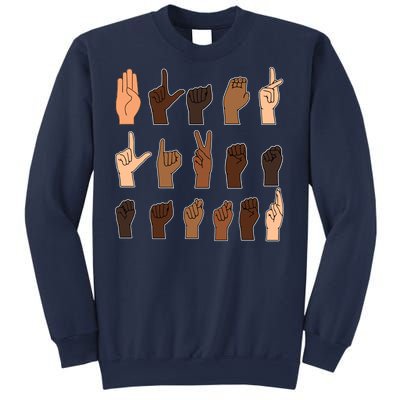 Black Lives Matter Sign Language Sweatshirt