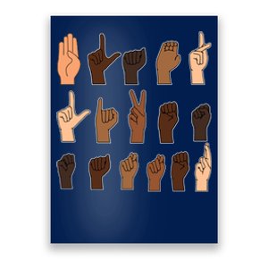 Black Lives Matter Sign Language Poster